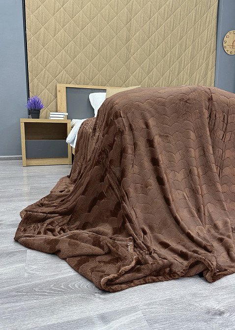 Плед-покривало 200х230 см (+-5см) Коричневий (87-248) Київ - фото 8