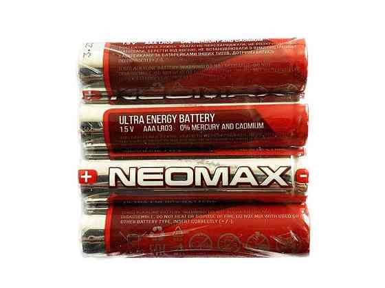 Батарейка LR03 4шт /AAA щелочная (Alkaline) в пленке ТМ Neomax Solmir Киев