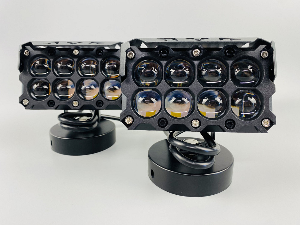 Фара LED 47W комплект, біле та жовте світло, 8 лінз Мукачево - фото 3