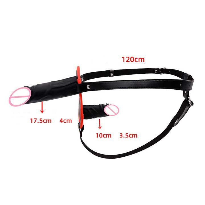 Двосторонній страпон - Double StrapOn 17,5*4/10*3,5 см - Чорний Вінниця - фото 7