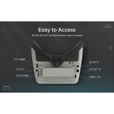 Окуляри FPV Skyzone Cobra X V4 Diversity DVR 5.8GHz 56CH L,X Band (COBRAX5G) Вінниця - фото 5