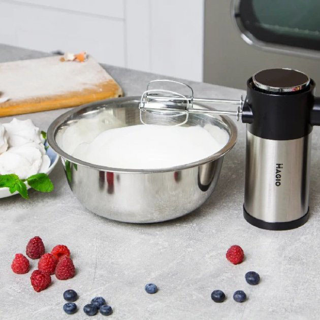 Миксер ручной кухонный для приготовления еды MAGIO, Бытовой миксер с венчиками Ручной для крема OA-18 Львов - изображение 13