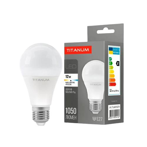 Лампа A60 12W E27 4100К 220V LED Titanum Житомир - изображение 1
