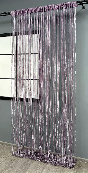 Шторы-нити Rovi Premium с люрексом Лиловый 300х300см 1 шт (61-112) Киев - изображение 4