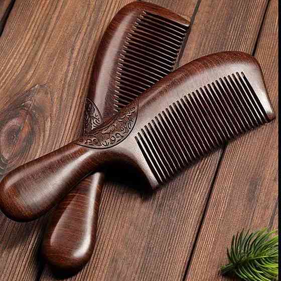 Гребінець із сандалового дерева для волосся з ручкою, дерев’яна розчіска Київ
