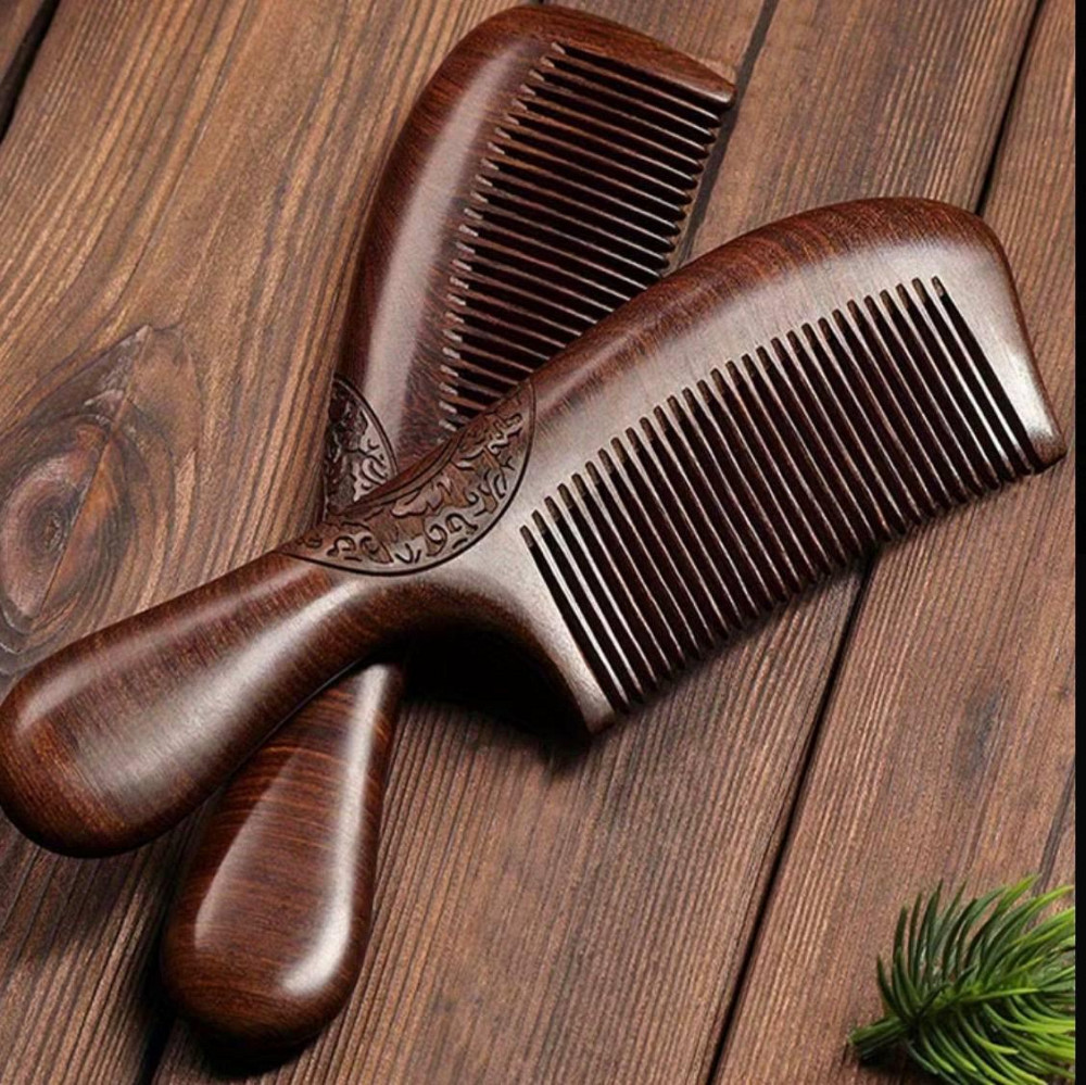 Гребінець із сандалового дерева для волосся з ручкою, дерев’яна розчіска Київ - фото 5