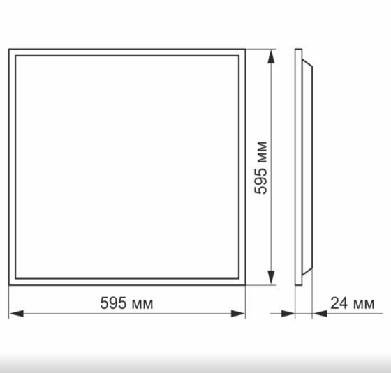 LED Панель 60W 6000К матова VL-Pb606W Videx Житомир