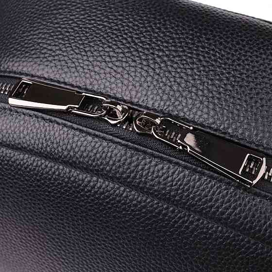 Місткий рюкзак для чоловіків з натуральної шкіри Vintage 23045 Чорний Київ