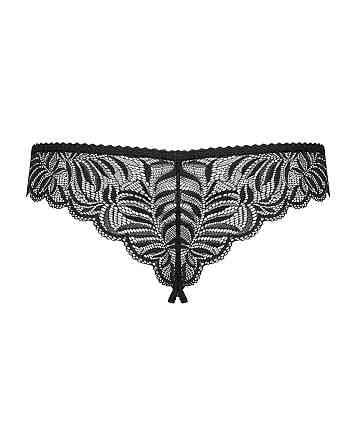 Кружевные танга с доступом Obsessive Contica crothchles thong S/M, черные Sex Aura Киев