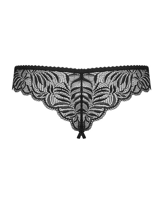Кружевные танга с доступом Obsessive Contica crothchles thong S/M, черные Sex Aura Киев - изображение 6