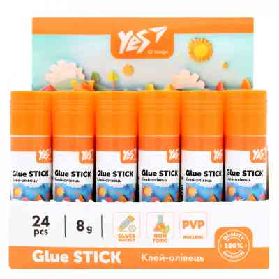 Клей Yes олівець PVA Orange Line 8г (320295) Вінниця