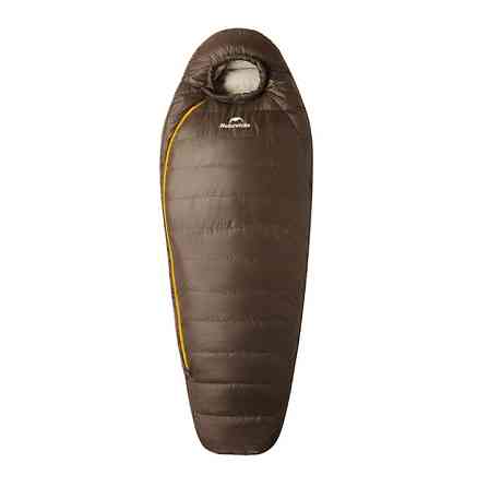 Спальний мішок із натуральним пухом Naturehike Snowbird CNK2550WS014 400 г M Темно-коричневий Київ