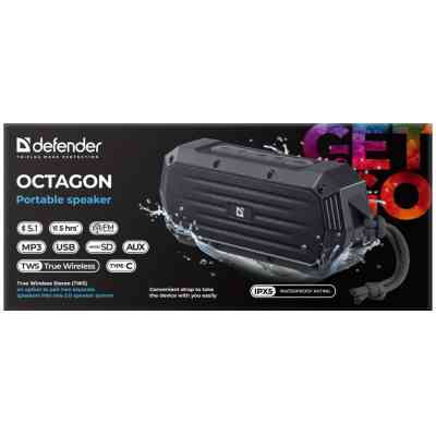 Акустична система Defender Octagon Bluetooth Black (65039) Вінниця