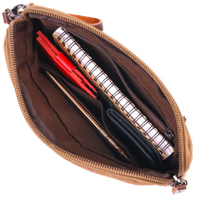 Сумка Vintage Мужская из текстиля Коричневая (21260) Винница - изображение 11