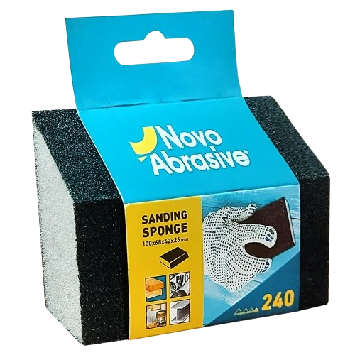 Губка шліфувальна 100*68*42*26мм P240 NovoAbrasive Житомир - фото 3