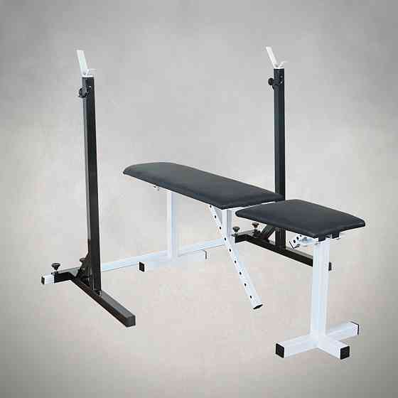 Скамья регулируемая + Стойки 40 на 40 мм Стойки, скамьи для жима и приседаний Киев