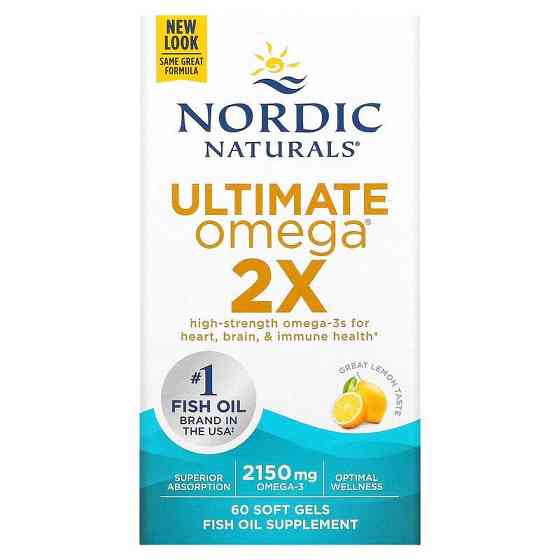Омега Nordic Naturals Ultimate Omega 2x 60 капсул Лимон Київ