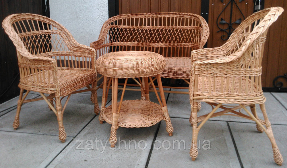 Плетеная мебель с журнальным столиком из лозы Киев - изображение 1