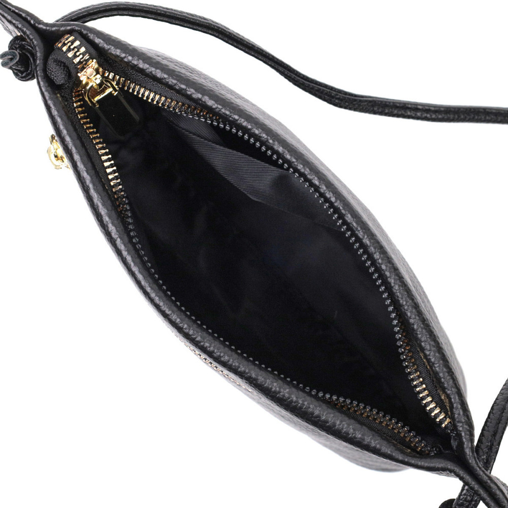 Женская трапециевидная сумка из натуральной кожи Vintage 22395 Черная Киев - изображение 6