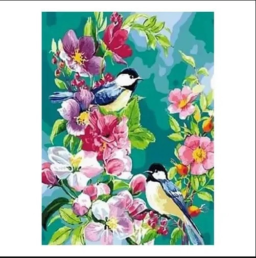 Алмазна мозаїка TK Group Птахи в квітах розмір 30х40см (GB75474) Чернігів - фото 1
