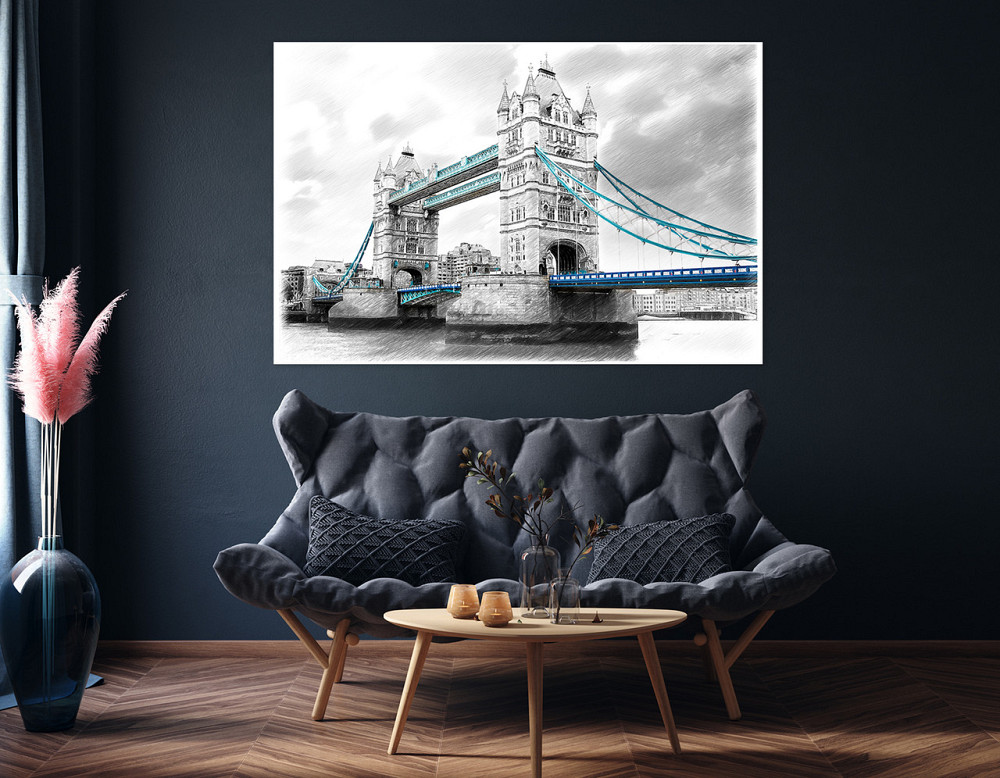 Картина холст у вітальню / спальню Велика Британія  MLP_33  ( 60х30см ) 50x100 см Київ - фото 4