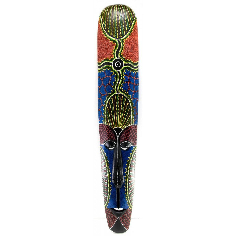 Маска на стіну з дерева розмальована Київ - фото 1