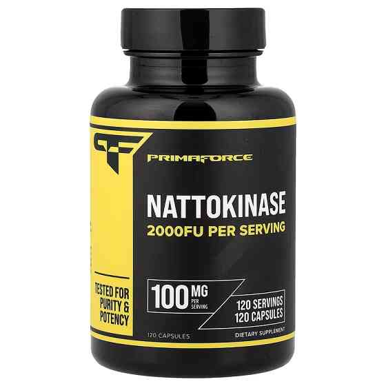 Наттокиназа Primaforce Nattokinase, 100 mg, 120 Capsules Луцк