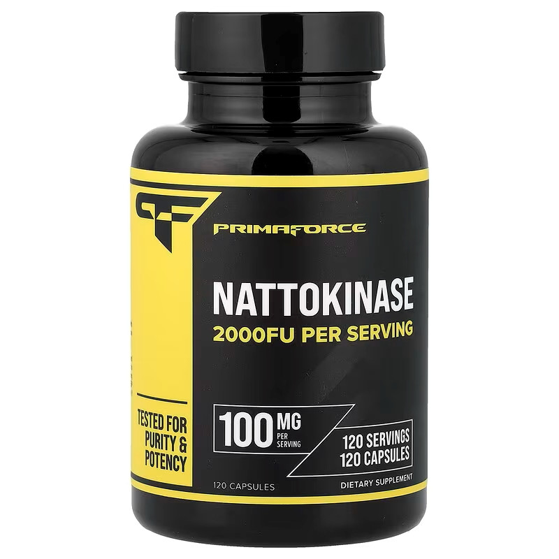 Наттокиназа Primaforce Nattokinase, 100 mg, 120 Capsules Луцк - изображение 1