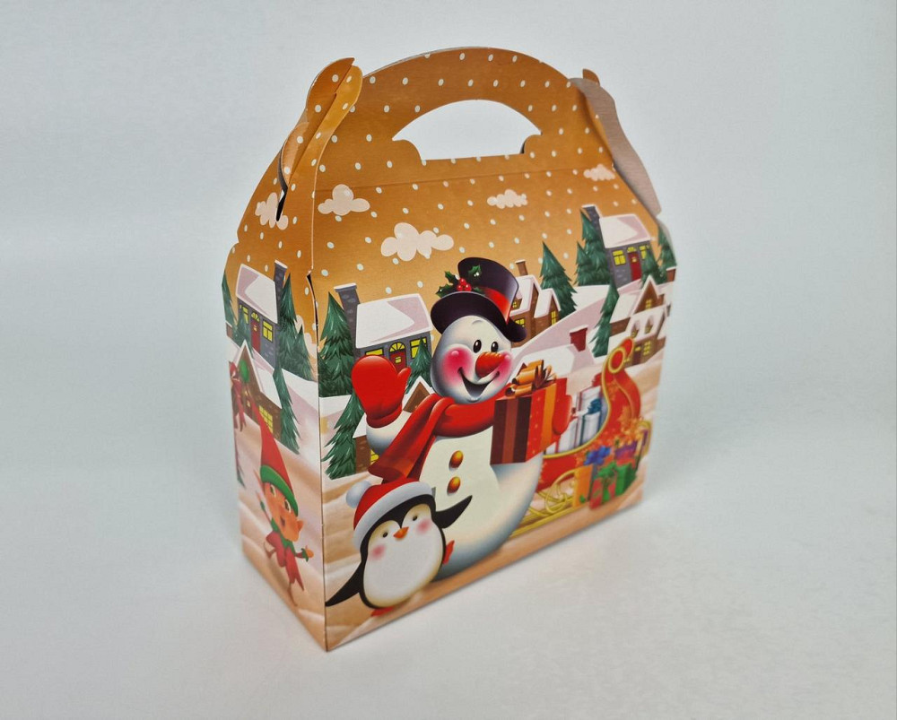 Новорічна подарункова картонна упаковка для цукерок (10000 грм) No199н "Ярмарка подарунків" (1 шт.) Харків - фото 2