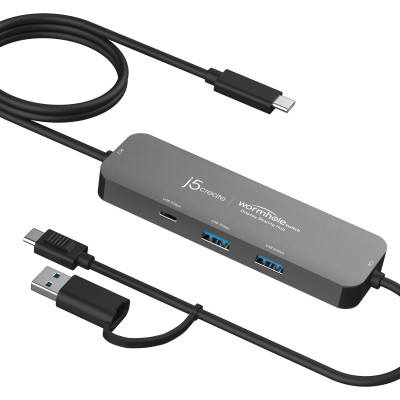 Концентратор J5create USB-C + USB A to 2xUSB + USB-C switch hub (JCH462-N) Винница - изображение 8