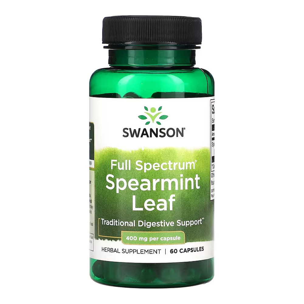 Листя зеленої м’яти Swanson Full Spectrum Spearmint Leaf 400mg - 60 caps Луцьк - фото 1