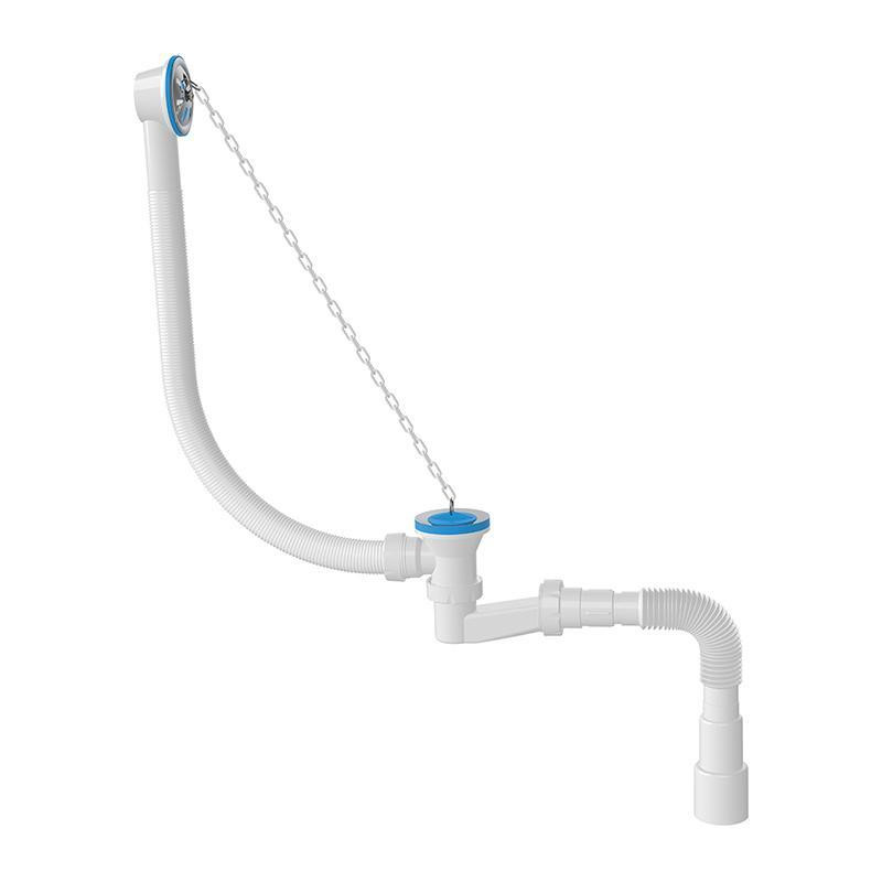 Сифон для ванни низький з пластм. ланцюжком NOVA Харків - фото 1