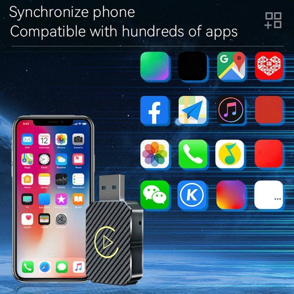 CarPlay Android Auto Бездротовий адаптер 2-в-1 з WiFi Bluetooth, Карплей для авто iOS 10+ Android 11+ USB Київ - фото 3