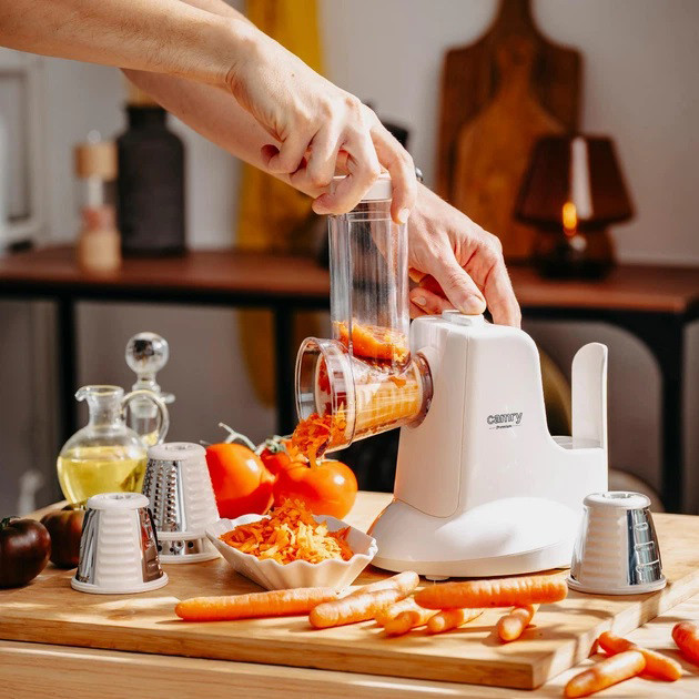 Електрична овочерізка Camry CR 4816 150Вт з 5 змінними насадками для швидкого овочів IG-38 Івано-Франківськ - фото 2