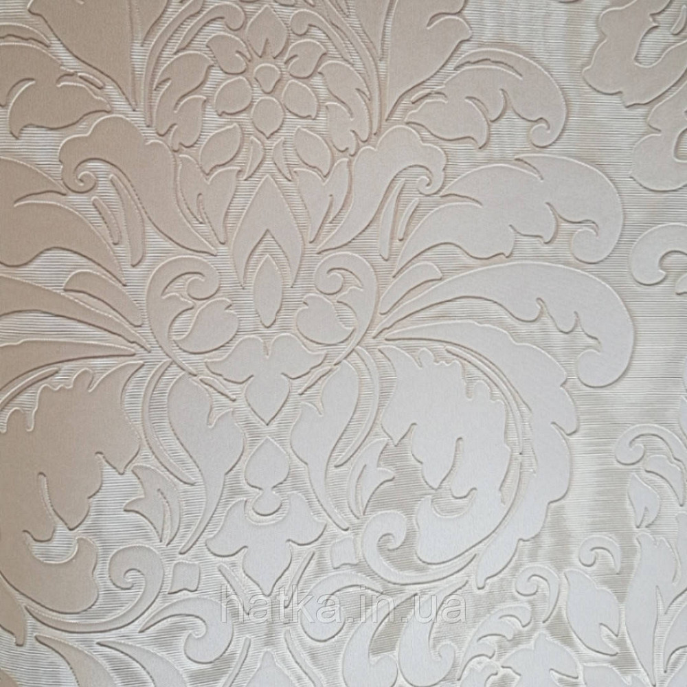 Шпалери вінілові на паперовій основі Sirpi Italian Silk 7 вензелі дамаски структурні сріблясті рожеві Київ - фото 3