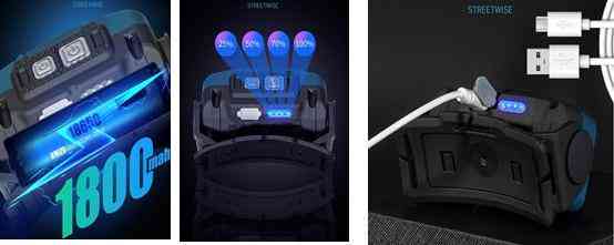 Налобний ліхтар Rablex RB957, жовтий+білий+червоний, 64хCOB, Sensor, акум, Type-C Дніпро