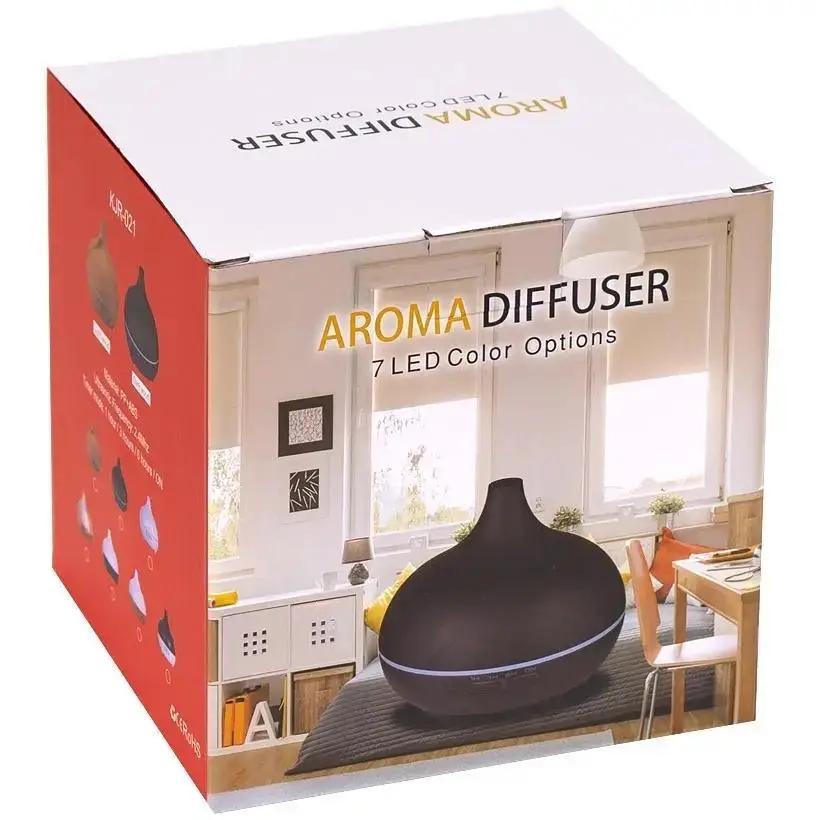 Зволожувач повітря Aroma Diffuser 115-021 з підсвіткою Чорний Вінниця - фото 6