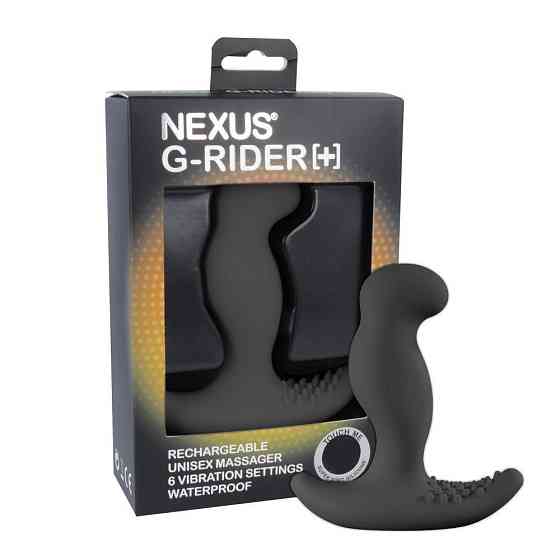 Массажер простаты с вибрацией Nexus G-Rider Plus Black, макс диаметр 3,8см, перезаряжаемый Sex Aura Киев