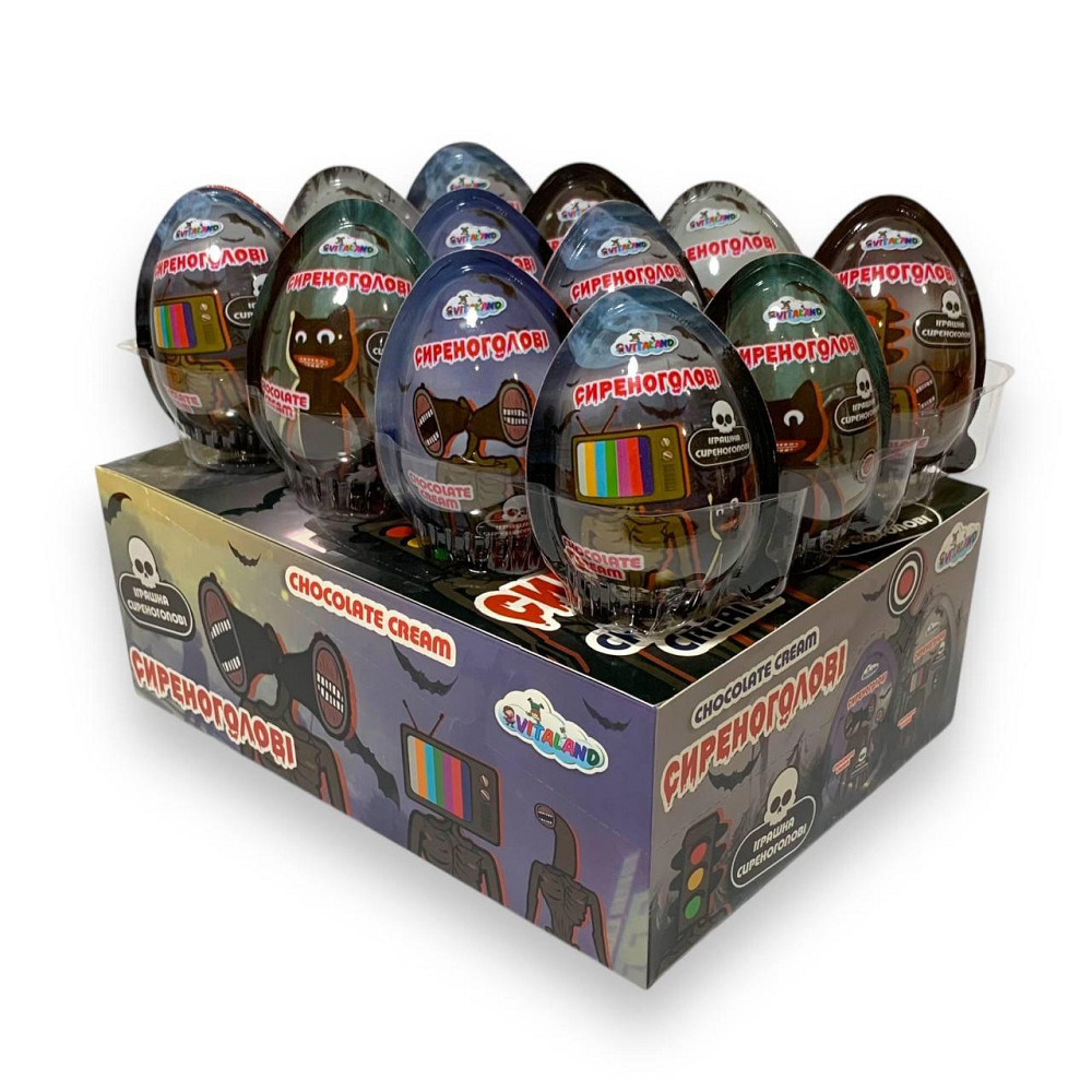 Шоколадне яйце з іграшкою Сиреноголовий уп 12шт Харків - фото 1