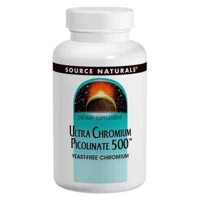 Мінерали Source Naturals Ультра Хром Пиколинат 500мкг, 120 таблеток (SN0516) Вінниця