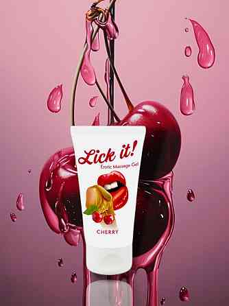 Оральная смазка Lick It! Cherry 50 мл (веганская) Sex Aura Киев