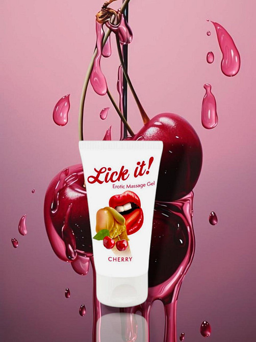 Оральная смазка Lick It! Cherry 50 мл (веганская) Sex Aura Киев - изображение 1