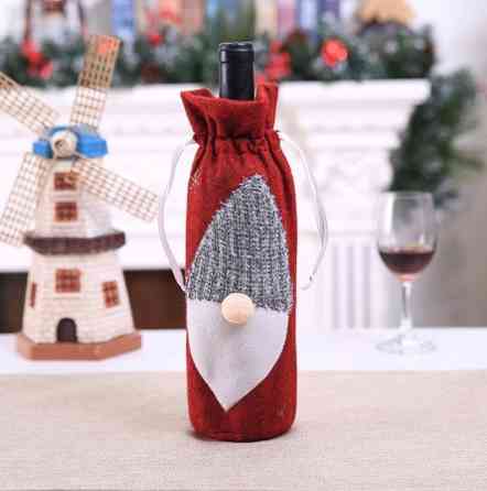Новорічний чохол на пляшку Гном розмір 28*13см, текстиль Київ