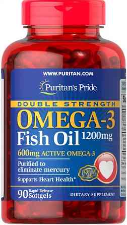 Омега-3 риб'ячий жир Puritan's Pride Omega-3 Fish Oil 1200/600 мг 90 капс Київ