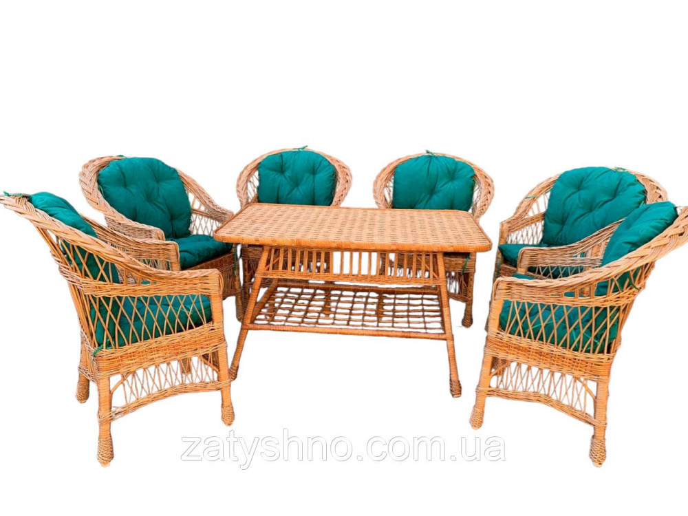 Мебель плетеная с накидками на 6 человек Киев - изображение 5