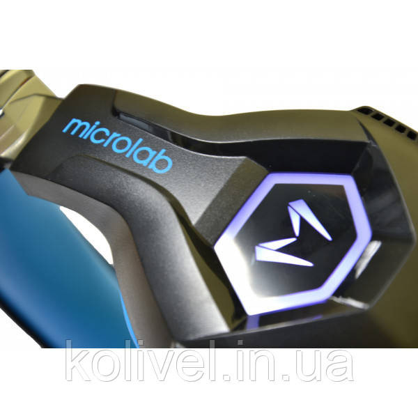 Навушники з мікрофоном Microlab G7 black+blue (G7_b+b) Київ - фото 4