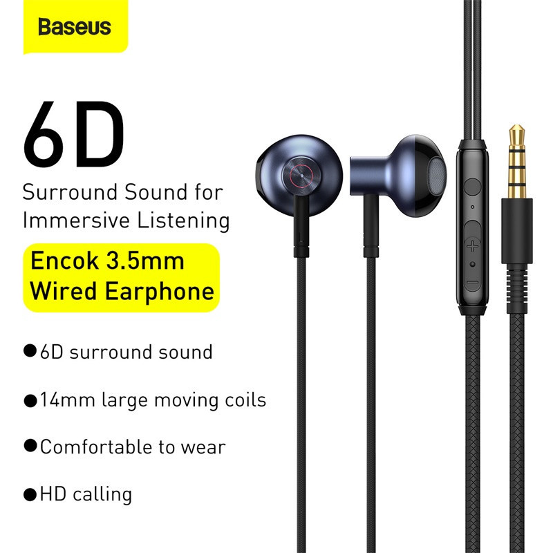 Навушники дротові Baseus Encok H19 (3.5mm) Black Одеса - фото 9