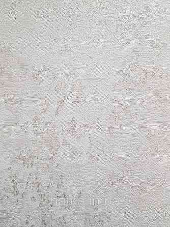 Шпалери метрові вінілові на флізеліні Sintra Structure під венеціанську штукатурку світло-сірі зі сріблом 406748 Київ