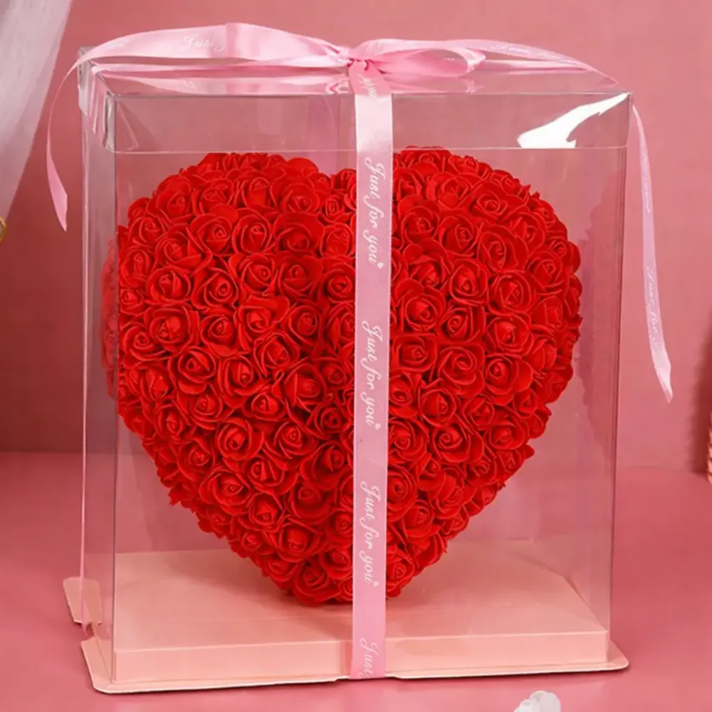 Сердце из роз в подарочной коробке KR-20 28/25/13см Коломия - фото 2