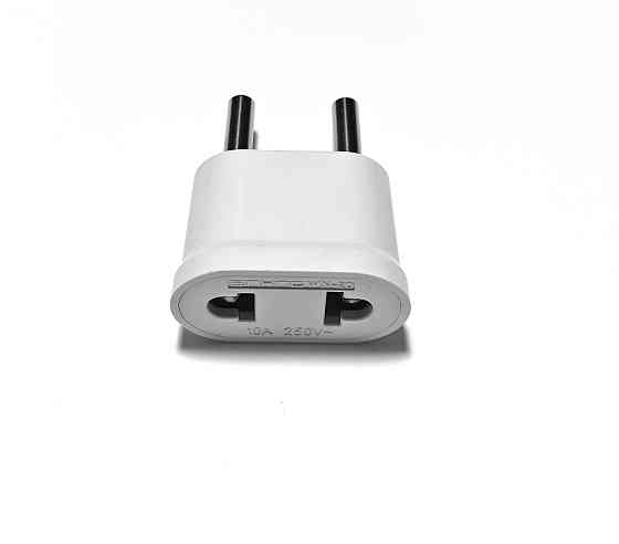 Перехідник живлення 220В плаский USA/AU на EURO розетки, білий Вінниця